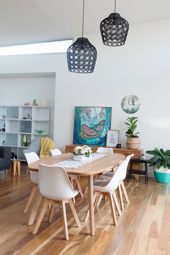 Bombora Rounded rectangular timber dining table