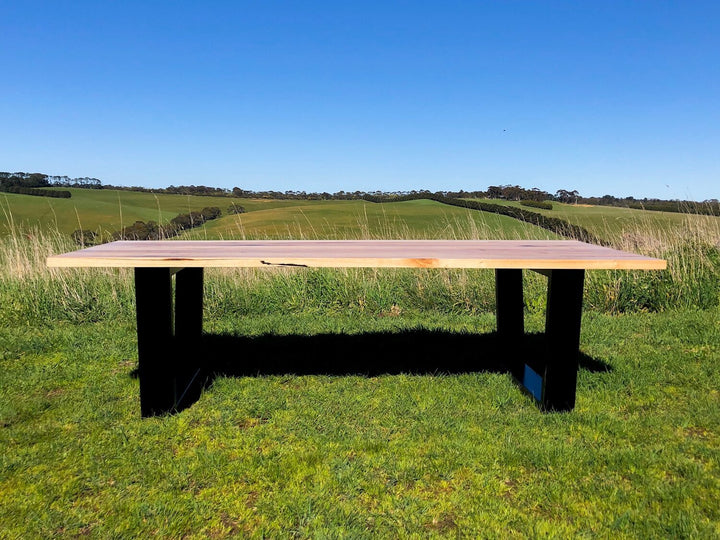 Jarosite Solid Timber Black Metal Leg Dining Table Bombora Torquay