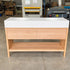 Omvivo neo 1400 bench top with timber vanity freestanding