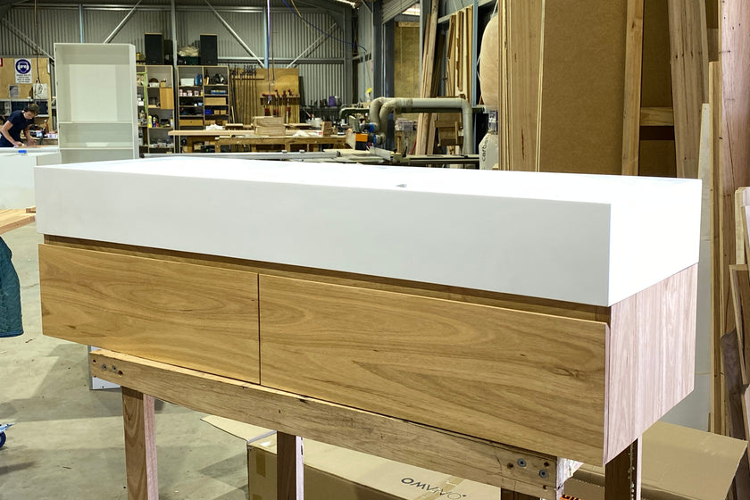 Australian chestnut Yamba vanity 1500mm  