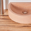 French Rose Pink concrete half circle basin