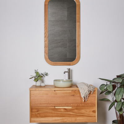 rectangular bathroom mirror wood