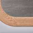Curved rectangle mirror wood