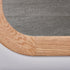 Curved rectangle mirror wood