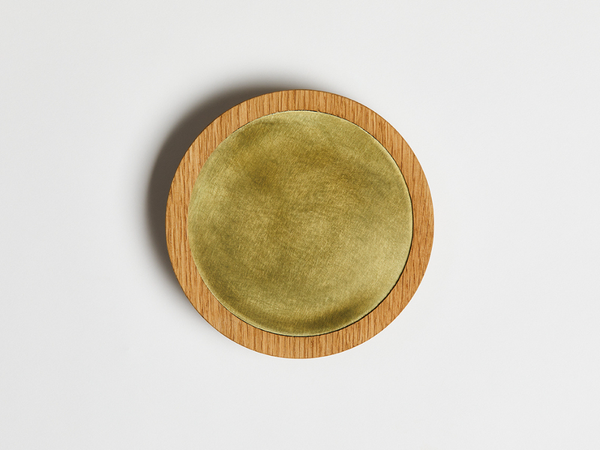 handmade timber and brass handle for bedside tables