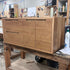 Inverloch blackbutt wooden vanity with drawers and cupboards