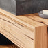 made to order timber vanity with open shelf