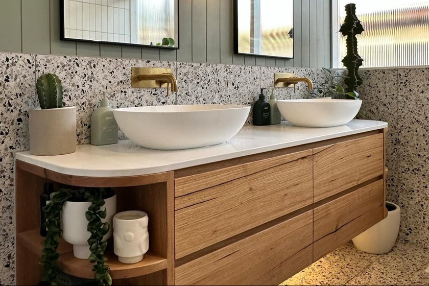 Wood bathroom vanity Sydney