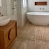 custom Australian timber vanity with round handle