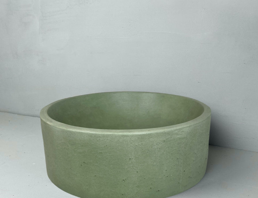 Geelong concrete basin sage green