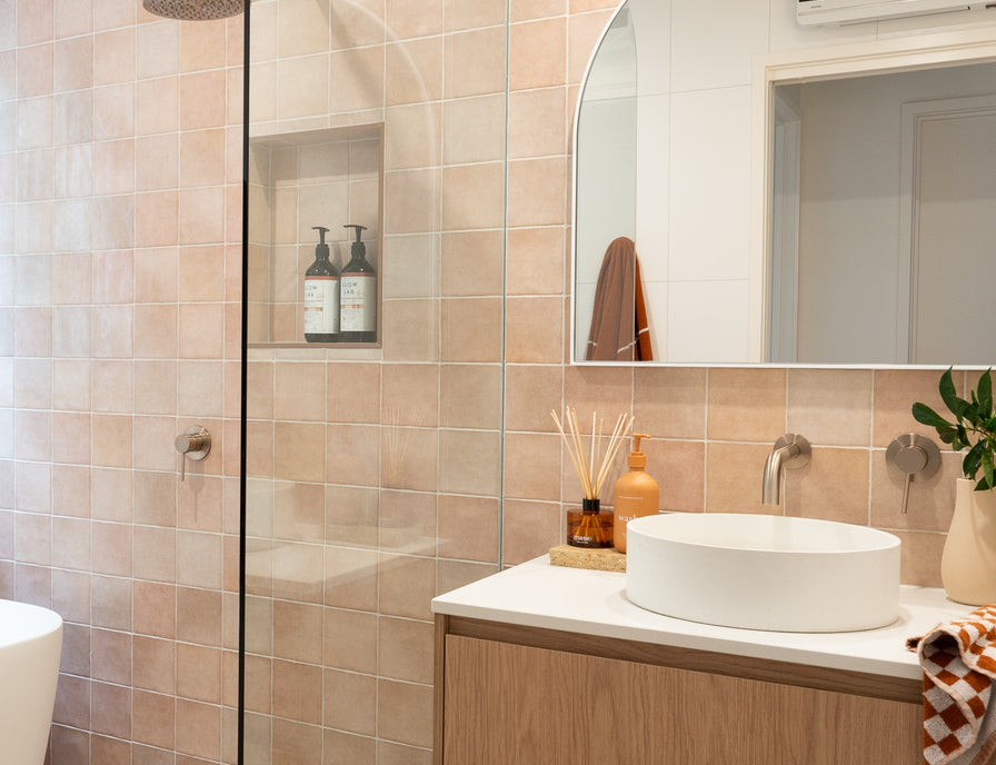 White concrete basin hand made on surfcoast
