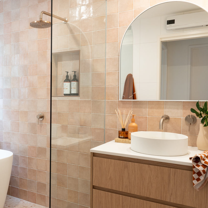 White concrete basin hand made on surfcoast
