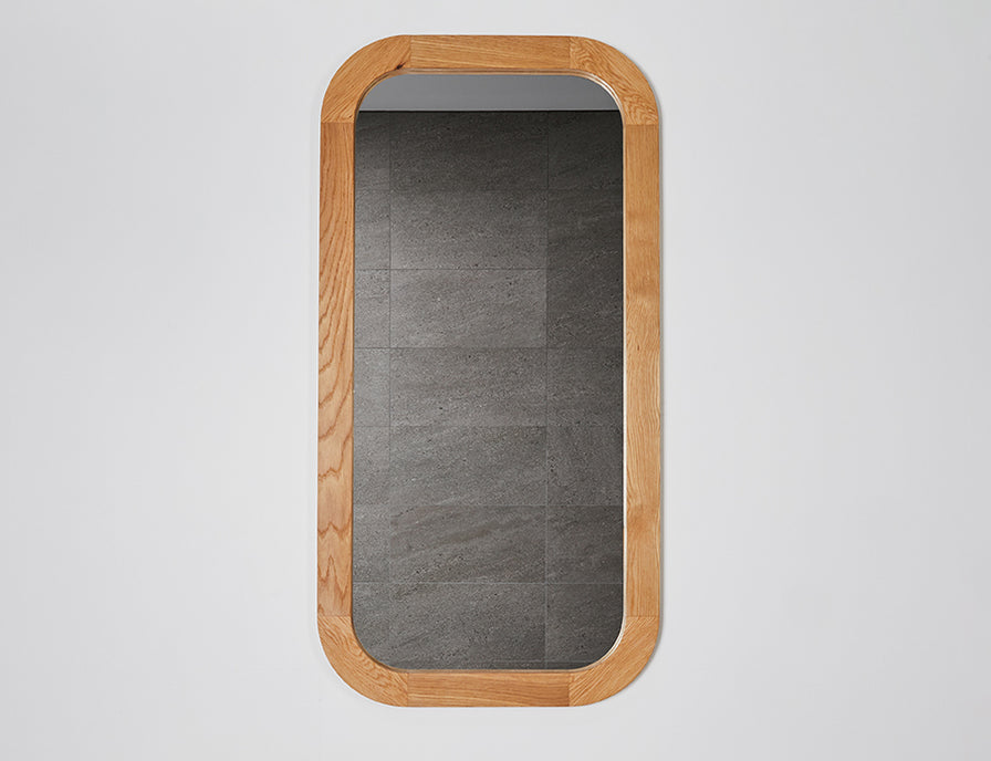 Rounded Rectangle mirror timber frame 