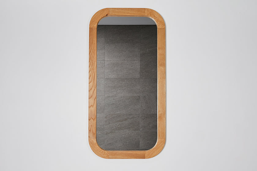 Rounded Rectangle mirror timber frame 