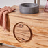 integrated round handle on timber vanity
