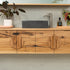 Recycled Timber vanity with curves