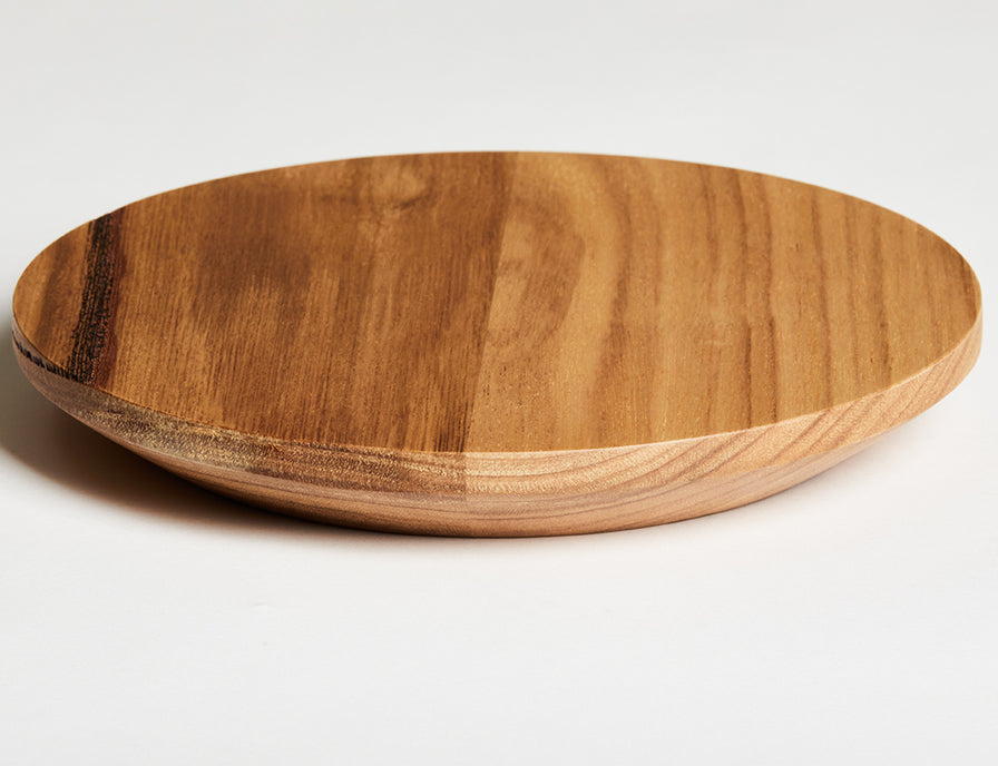 Handmade wooden round door handle recycled timber