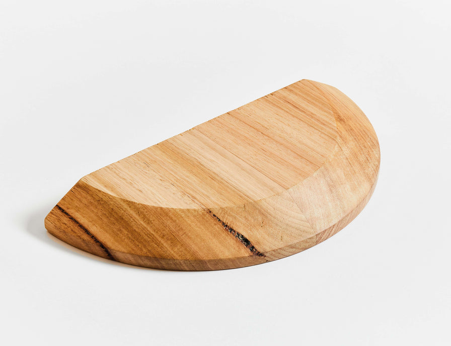 recycled timber half circle door handle