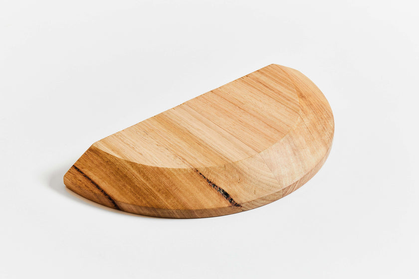 recycled timber half circle door handle