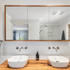 Made to order timber bathroom mirror cabinet 