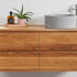 American Oak timber vanity with drawers