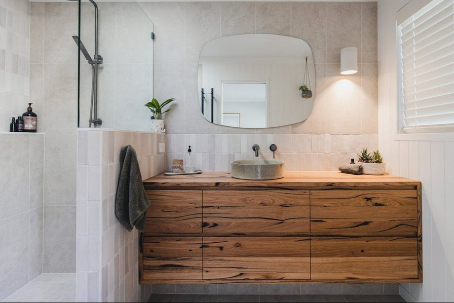 Timber bathroom vanity Geelong