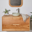 Made to order timber vanity with finger pulls