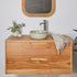 Made to order timber vanity with finger pulls