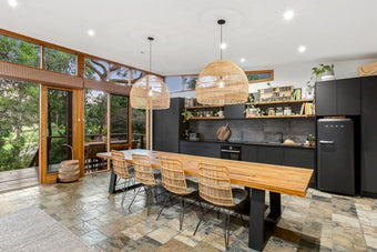 Jarosite solid wood dining table torquay