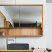 Custom made timber mirror cabinet in Messmate