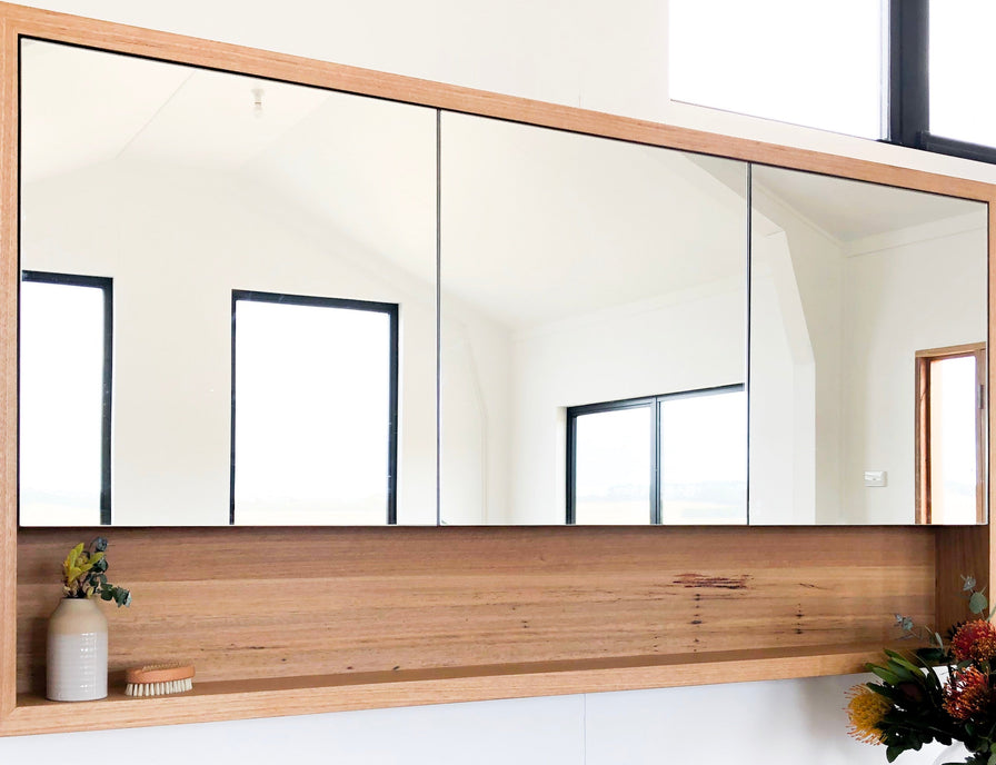 made to order wooden bathroom mirror cabinet 