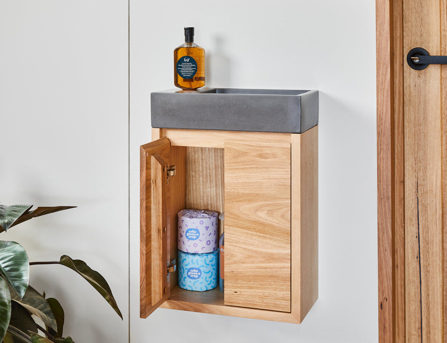 Australian Timber powder room vanity