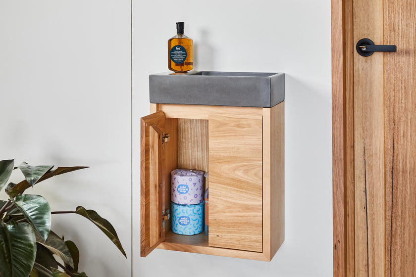 Australian Timber powder room vanity