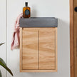 Small powder room  timber vanity 