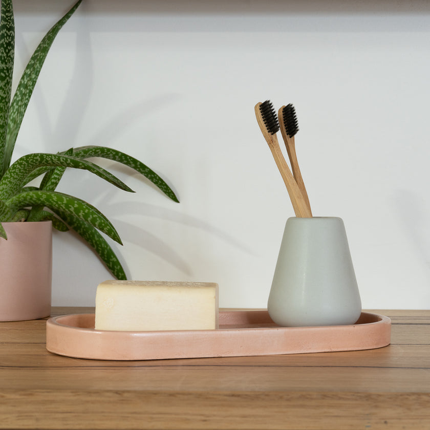 bathroom necessities tray