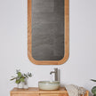 rectangular timber framed mirror american oak
