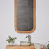 rectangular timber framed mirror american oak