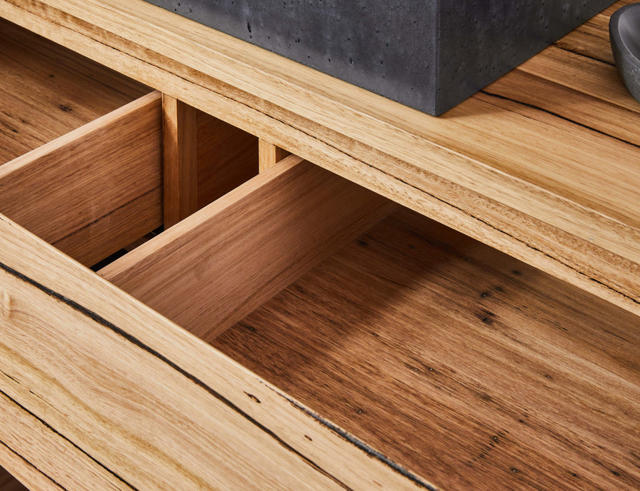 Solid timber internals vanity