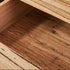 solid timber vanity inside 