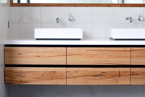 Timber bathroom vanity Surfcoast