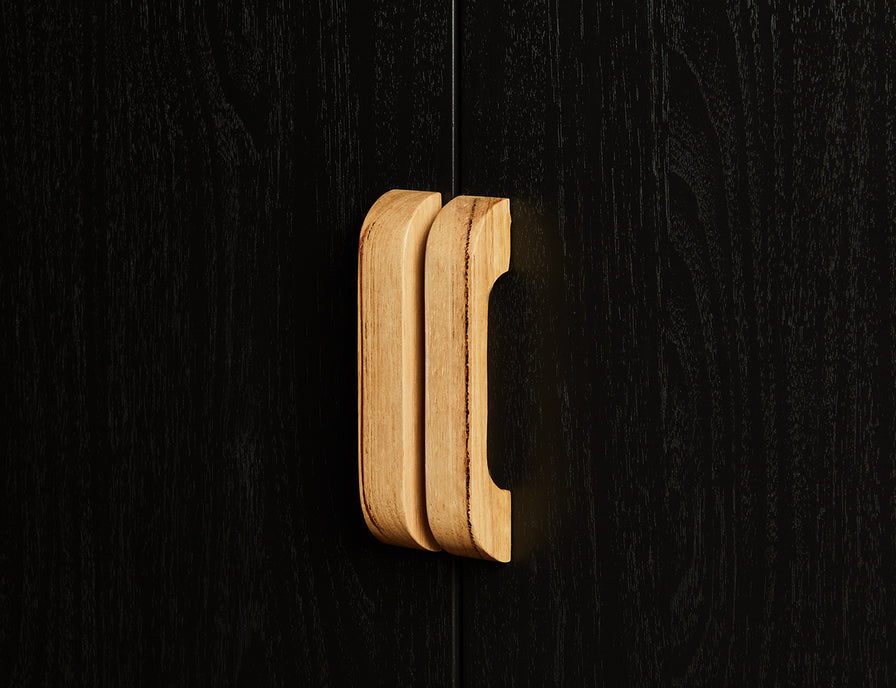 Timber cabinet door handle pair 