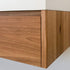 close up Yamba timber vanity shadowline finger pull