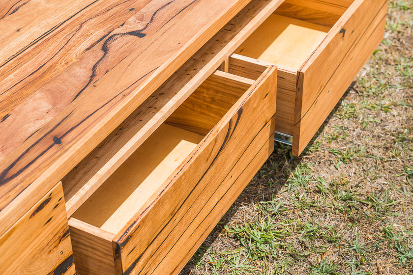 Made to order solid timber TV unit