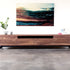 Made to order timber TV cabinet in Walnut timber