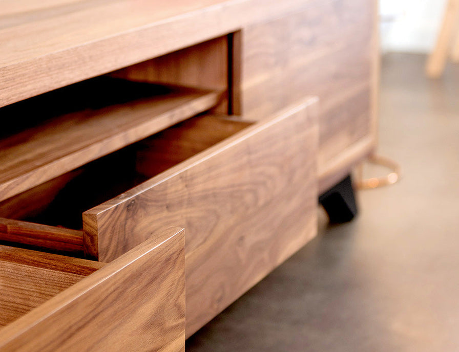 Made to order Walnut timber TV cabinet 