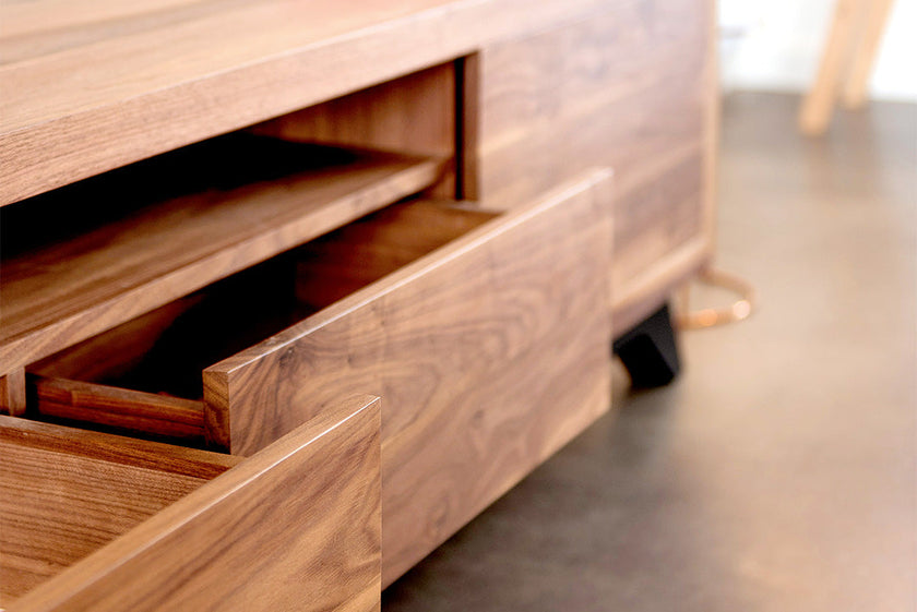 Made to order Walnut timber TV cabinet 