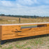 Made to order recycled timber TV cabinet with black legs