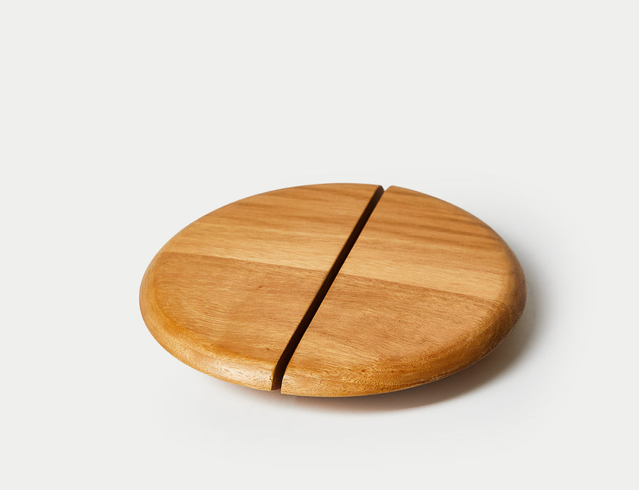 Australian timber half moon pair cabinet handles