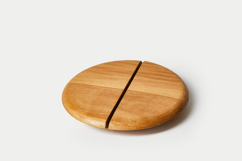 Australian timber half moon pair cabinet handles