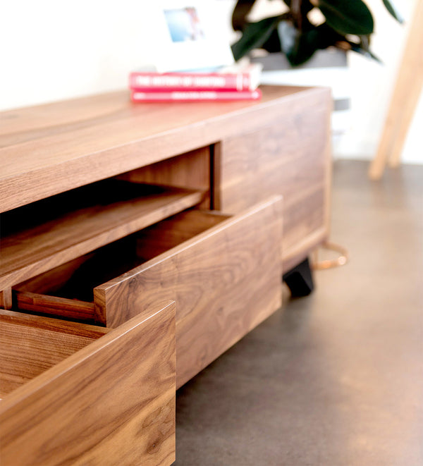 American Walnut timber TV unit